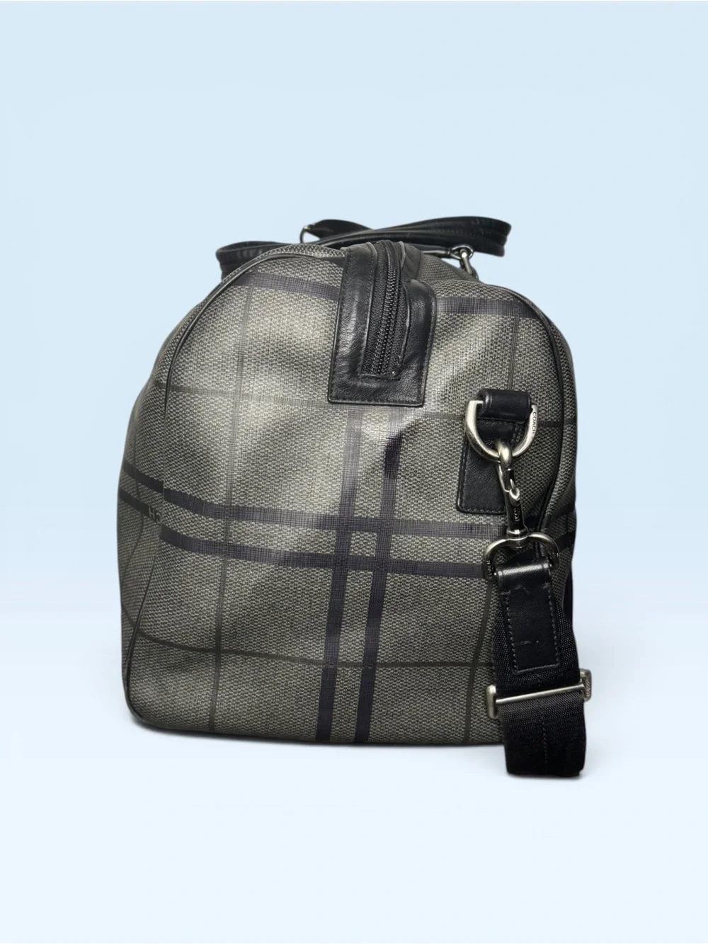 Coach Duffle Black Gray Weekender - Picture 7 of 13